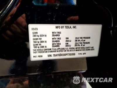 Zdjęcie 13 z 13 samochodu: 2023 TESLA MODEL Y VIN:7SAYGDEE6PF765996 - miniatura
