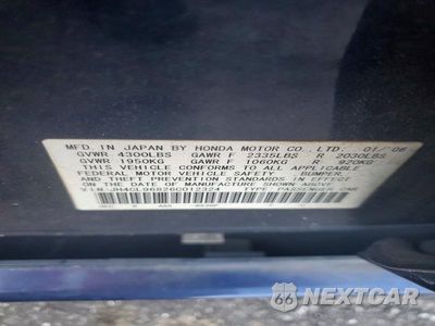 Zdjęcie 12 z 12 samochodu: 2006 ACURA TSX VIN:JH4CL96826C012324 - miniatura