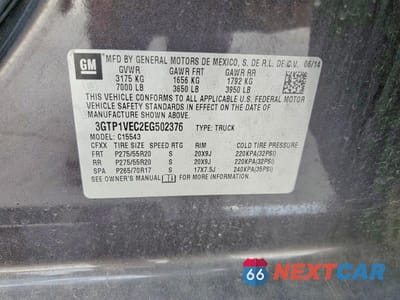 Zdjęcie 12 z 12 samochodu: 2014 GMC SIERRA C1500 SLT VIN:3GTP1VEC2EG502376 - miniatura