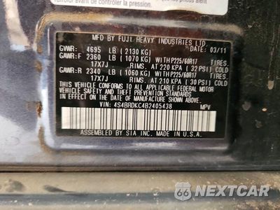 Zdjęcie 13 z 13 samochodu: 2011 SUBARU OUTBACK 3.6R LIMITED VIN:4S4BRDKC4B2405438 - miniatura