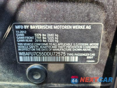 Zdjęcie 12 z 12 samochodu: 2013 BMW 535 XI VIN:WBAFU7C55DDU72575 - miniatura