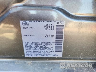 Zdjęcie 12 z 12 samochodu: 2025 NISSAN ALTIMA SV VIN:1N4BL4DVXSN335744 - miniatura