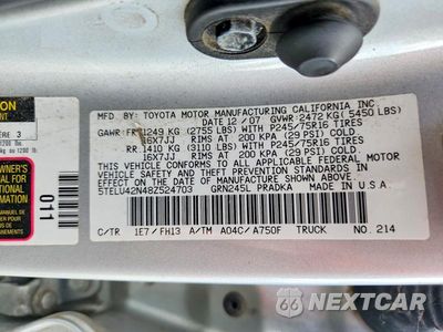 Zdjęcie 12 z 12 samochodu: 2008 TOYOTA TACOMA V6 VIN:5TELU42N48Z524703 - miniatura