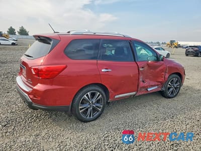 Trzecie zdjęcie samochodu z tyłu: 2017 NISSAN PATHFINDER PLATINUM VIN:5N1DR2MM7HC611598 - miniatura