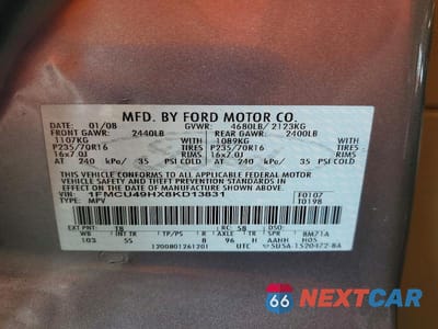 Zdjęcie 13 z 13 samochodu: 2008 FORD ESCAPE HEV VIN:1FMCU49HX8KD13831 - miniatura