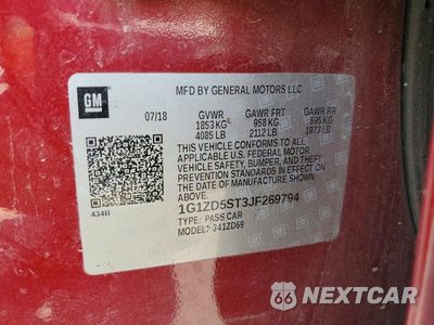 Zdjęcie 12 z 12 samochodu: 2018 CHEVROLET MALIBU LT VIN:1G1ZD5ST3JF269794 - miniatura
