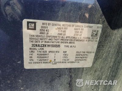 Zdjęcie 13 z 13 samochodu: 2017 CHEVROLET EQUINOX LT VIN:2GNALCEK1H1500585 - miniatura