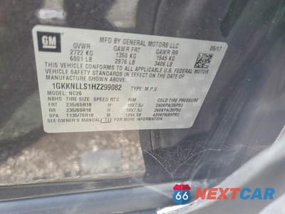 Zdjęcie 12 z 12 samochodu: 2017 GMC ACADIA VIN:1GKKNLLS1HZ299082 - miniatura
