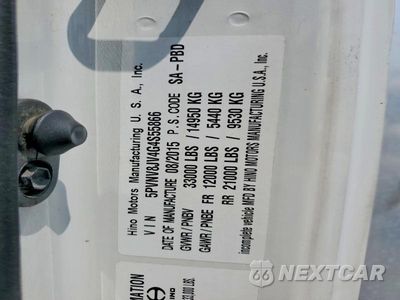 Zdjęcie 13 z 13 samochodu: 2016 HINO 338 BOX TRUCK VIN:5PVNV8JV4G4S55866 - miniatura