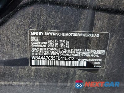 Zdjęcie 12 z 12 samochodu: 2015 BMW 428 XI GRAN COUPE VIN:WBA4A7C55FD415313 - miniatura