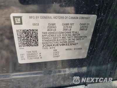 Zdjęcie 13 z 13 samochodu: 2019 CHEVROLET EQUINOX LT VIN:2GNAXUEV8K6130427 - miniatura
