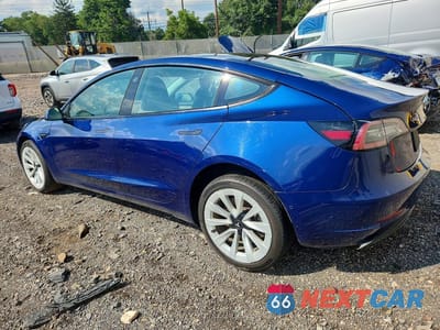 Drugie zdjęcie samochodu z przodu: 2022 TESLA MODEL 3 VIN:5YJ3E1EA5NF370844 - miniatura