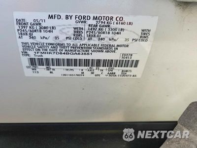 Zdjęcie 13 z 13 samochodu: 2011 FORD EXPLORER XLT VIN:1FMHK7D84BGA63551 - miniatura