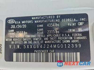 Zdjęcie 12 z 12 samochodu: 2021 KIA K5 GT LINE VIN:5XXG64J24MG012399 - miniatura