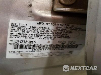 Zdjęcie 12 z 12 samochodu: 2005 MERCURY MONTEGO LUXURY VIN:1MEFM41145G605066 - miniatura