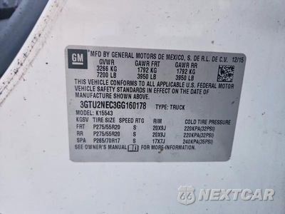 Zdjęcie 12 z 12 samochodu: 2016 GMC SIERRA K1500 SLT VIN:3GTU2NEC3GG160178 - miniatura