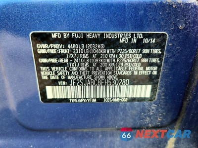Zdjęcie 13 z 13 samochodu: 2015 SUBARU FORESTER 2.5I VIN:JF2SJABC8FH530280 - miniatura