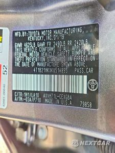 Zdjęcie 12 z 12 samochodu: 2019 TOYOTA CAMRY HYBRID XLE VIN:4T1B21HKXKU514895 - miniatura