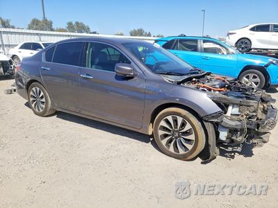 Czwarte zdjęcie samochodu z boku: 2017 HONDA ACCORD HYBRID EXL VIN:JHMCR6F51HC011512 - miniatura