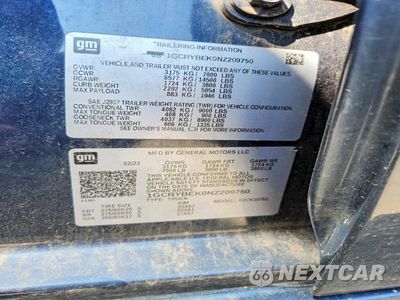 Zdjęcie 12 z 12 samochodu: 2022 CHEVROLET SILVERADO LTD K1500 CUSTOM VIN:1GCRYBEK0NZ209750 - miniatura