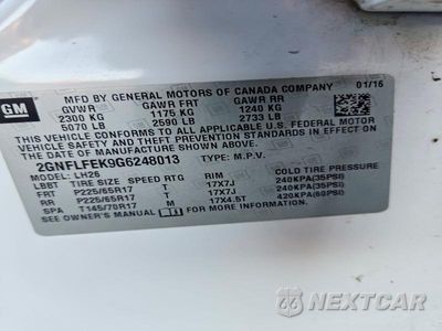 Zdjęcie 13 z 13 samochodu: 2016 CHEVROLET EQUINOX LT VIN:2GNFLFEK9G6248013 - miniatura