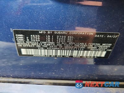 Zdjęcie 13 z 13 samochodu: 2022 SUBARU LEGACY PREMIUM VIN:4S3BWAC69N3021125 - miniatura