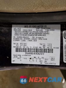 Zdjęcie 12 z 12 samochodu: 2007 FORD FUSION SEL VIN:3FAHP08147R267072 - miniatura