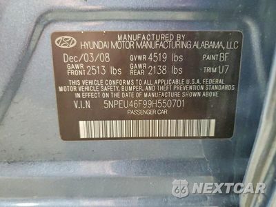 Zdjęcie 13 z 13 samochodu: 2009 HYUNDAI SONATA LIMITED V6 VIN:5NPEU46F99H550701 - miniatura