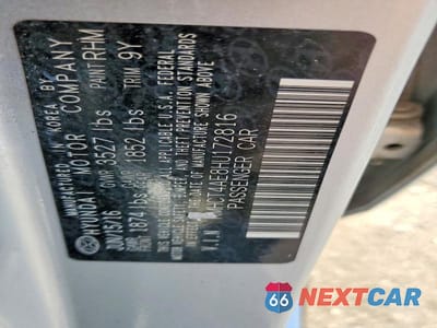 Zdjęcie 12 z 12 samochodu: 2017 HYUNDAI ACCENT SE VIN:KMHCT4AE8HU172816 - miniatura