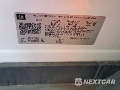 Zdjęcie 12 z 12 samochodu: 2019 CHEVROLET EQUINOX LT VIN:2GNAXUEV1K6301454 - miniatura