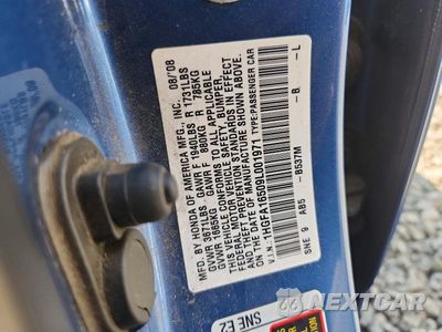 Zdjęcie 12 z 12 samochodu: 2009 HONDA CIVIC LX VIN:1HGFA16509L001971 - miniatura