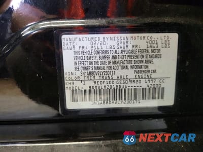 Zdjęcie 12 z 12 samochodu: 2020 NISSAN SENTRA SR VIN:3N1AB8DV2LY230171 - miniatura