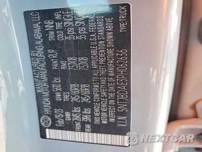 Zdjęcie 12 z 12 samochodu: 2023 HYUNDAI SANTA CRUZ SEL VIN:5NTJBDAE3PH062636 - miniatura