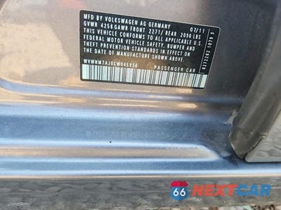 Zdjęcie 12 z 12 samochodu: 2012 VOLKSWAGEN GOLF VIN:WVWNM7AJ0CW045936 - miniatura