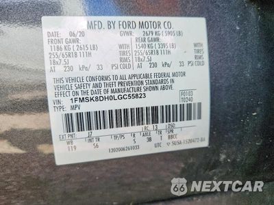 Zdjęcie 13 z 13 samochodu: 2020 FORD EXPLORER XLT VIN:1FMSK8DH0LGC55823 - miniatura