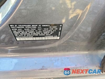 Zdjęcie 12 z 12 samochodu: 2020 VOLKSWAGEN PASSAT SE VIN:1VWSA7A32LC015249 - miniatura