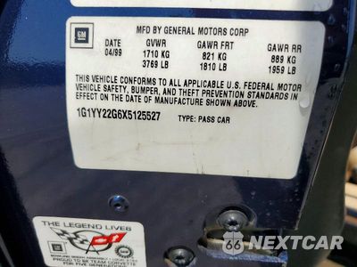 Zdjęcie 12 z 12 samochodu: 1999 CHEVROLET CORVETTE VIN:1G1YY22G6X5125527 - miniatura