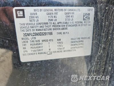 Zdjęcie 12 z 12 samochodu: 2012 CHEVROLET EQUINOX LS VIN:2GNFLCEK6C6291166 - miniatura