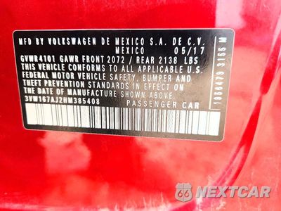 Zdjęcie 12 z 12 samochodu: 2017 VOLKSWAGEN JETTA S VIN:3VW167AJ2HM385408 - miniatura