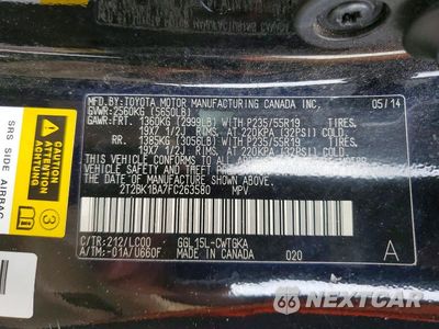 Zdjęcie 13 z 13 samochodu: 2015 LEXUS RX 350 BASE VIN:2T2BK1BA7FC263580 - miniatura