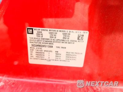 Zdjęcie 12 z 12 samochodu: 2015 CHEVROLET SILVERADO K1500 LT VIN:3GCUKREC5FG113904 - miniatura