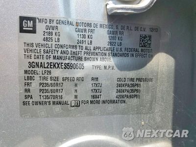 Zdjęcie 13 z 13 samochodu: 2014 CHEVROLET CAPTIVA LS VIN:3GNAL2EKXES590605 - miniatura