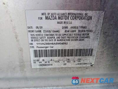 Zdjęcie 12 z 12 samochodu: 2010 MAZDA 6 I VIN:1YVHZ8BH8A5M04592 - miniatura