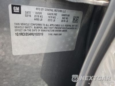 Zdjęcie 12 z 12 samochodu: 2017 CHEVROLET VOLT LT VIN:1G1RC6S54HU102019 - miniatura