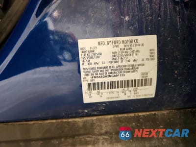 Zdjęcie 13 z 13 samochodu: 2022 FORD EXPLORER XLT VIN:1FMSK8DH2NGA91123 - miniatura