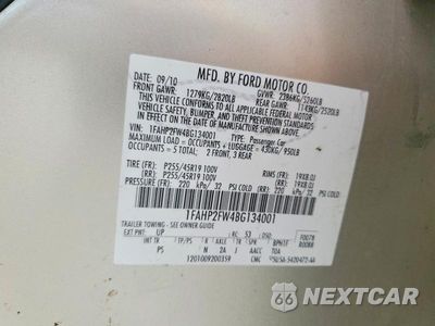 Zdjęcie 12 z 12 samochodu: 2011 FORD TAURUS LIMITED VIN:1FAHP2FW4BG134001 - miniatura