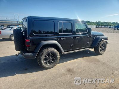 Trzecie zdjęcie samochodu z tyłu: 2021 JEEP WRANGLER UNLIMITED SPORT VIN:1C4HJXDG4MW536579 - miniatura