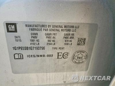 Zdjęcie 12 z 12 samochodu: 2016 CHEVROLET CRUZE LIMITED LT VIN:1G1PE5SB1G7193796 - miniatura