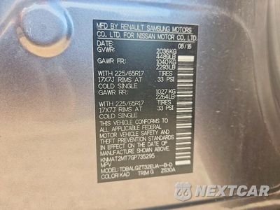 Zdjęcie 12 z 12 samochodu: 2016 NISSAN ROGUE SV VIN:KNMAT2MT7GP735295 - miniatura