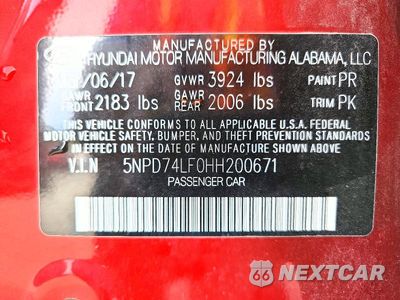 Zdjęcie 12 z 12 samochodu: 2017 HYUNDAI ELANTRA SE VIN:5NPD74LF0HH200671 - miniatura